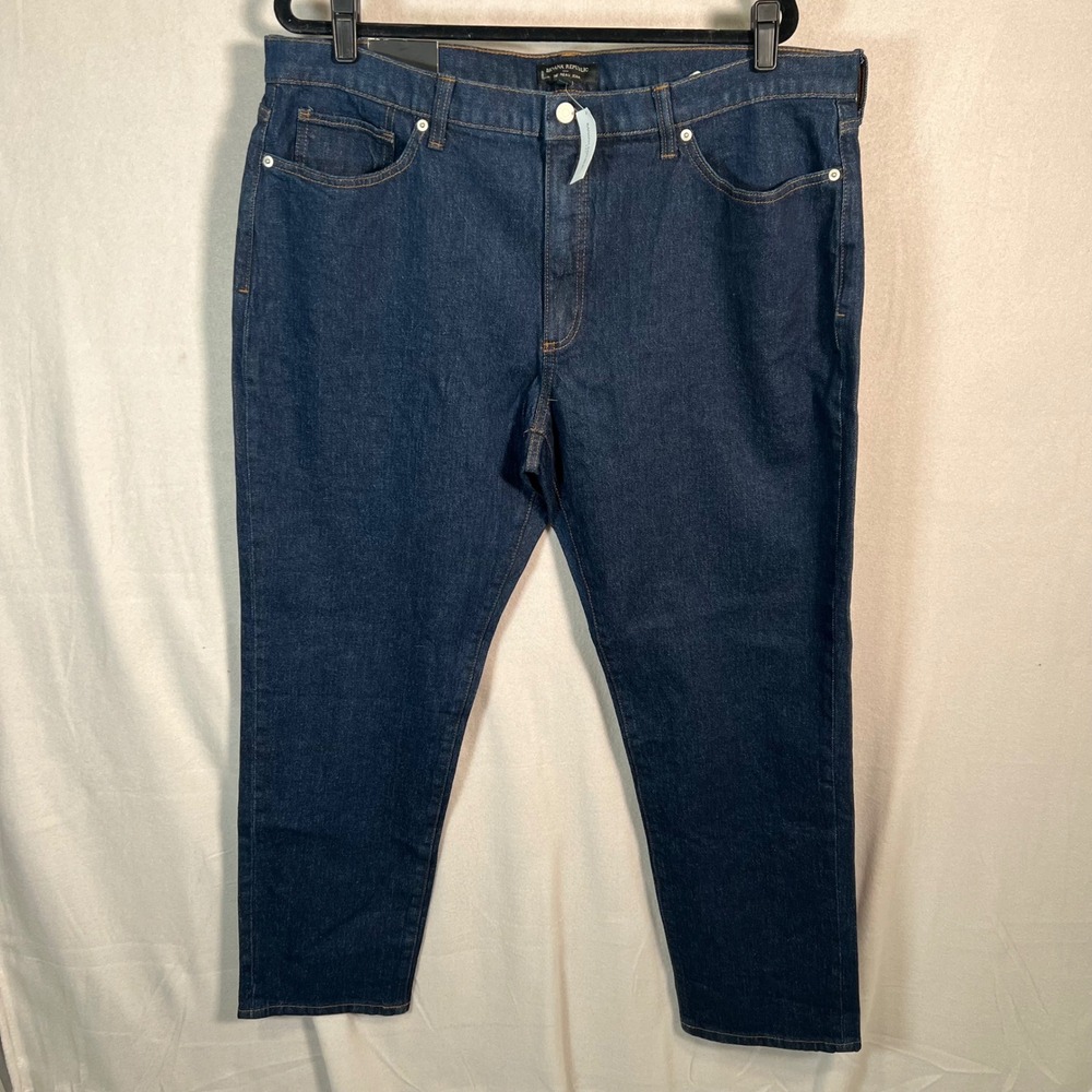 Banana Republic The Beau Jean Womens 34/18 TALL Mid Rise Ankle Dark‎ Wash